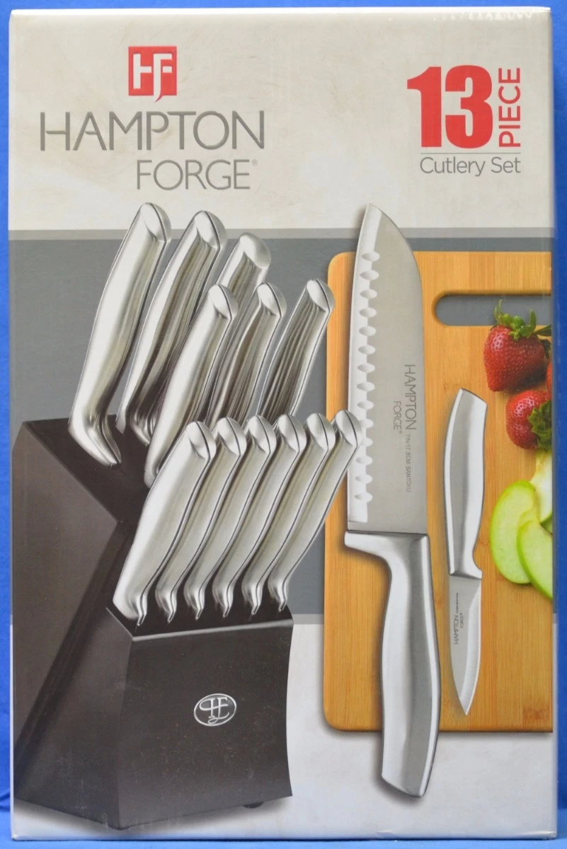 Hampton Forge Kobe 13 Piece Stainless Steel Chef Knives & Sharpener HMC01B460A