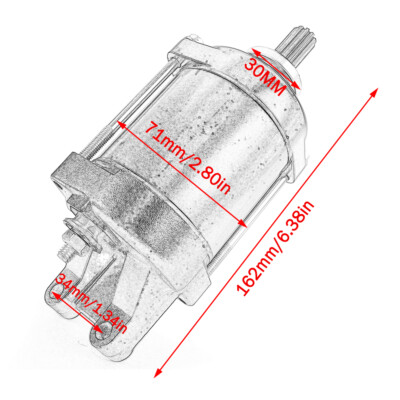 Starter Motor Fit for Kawasaki ZX1000 ZX 1000 Ninja ZX-10R ZX10R