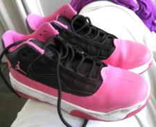 NIKE JORDAN GIRLS PINK BLACK SNEAKERS, SIZE 6.5 YOUTH
