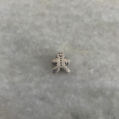 Chamilia 925 Sterling Silver Gingerbread Man Cookie Bead Charm