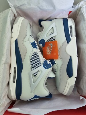 Air Jordan 4 Retro Military Industrial Blue Men's Shoes Sz