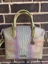 NWT $315 Brahmin Duxbury Verbena Ombre Melbourne Satchel purple green