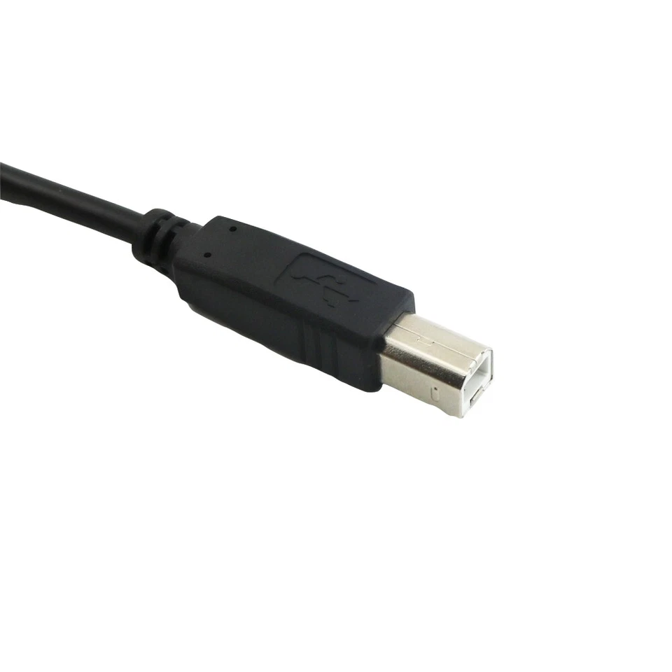 USB 2.0 Type A Male to USB 2.0 B Male Plug Scanner Printer Cable 30cm/1ft Black - Image 4 of 4