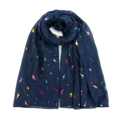 Glitzer Giraffe Tier Schal Rose Gold Ton Print Mode Schal Halstücher Tücher