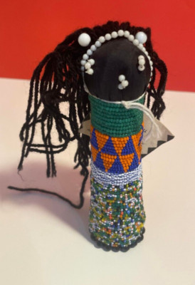 Sangoma Puppe Südafrika traditionelle Volkskunst Handperlen