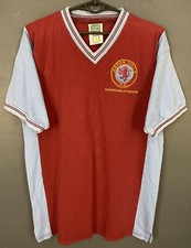MEN RETRO REPLICA FC ASTON VILLA 1982/1983 SOCCER FOOTBALL SHIRT JERSEY SIZE S