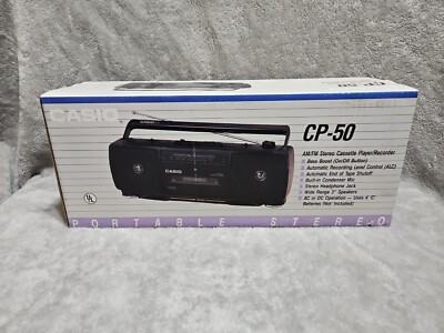 Casio CP50 Radio Bass Boost AM/FM Stereo Cassette Player Recorder