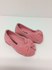 Baby Kids Girls Faux Suede Bow Round Toe Ballet Flats Slip On Shoes 5.5