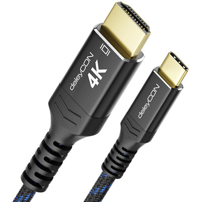 3m 4K USB-C auf HDMI Kabel 4K@60Hz 2K@120Hz Thunderbolt 3/4 Smartphone Handy TV