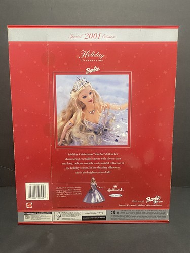 Muñeca Barbie, Celebración de Vacaciones, Edición Especial 2001 Pelo Rubio Vestido de Baile Nuevo - Imagen 7 de 8
