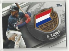 2020 Topps Series 1 Ozzie Albies Global Game Medallion Card Atlanta Braves 