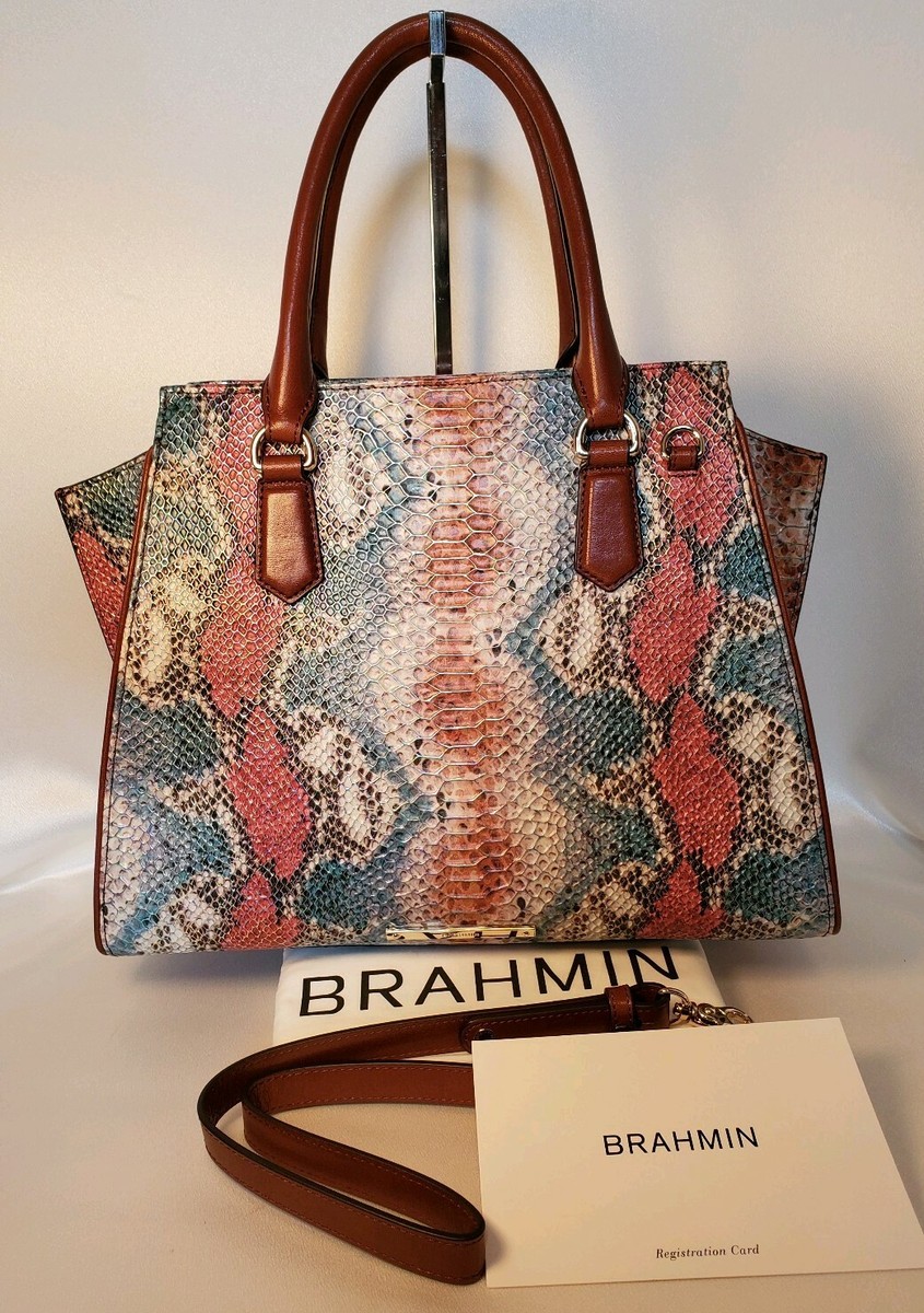 Brahmin Priscilla Satchel Brahmin Snakeskin ❤️ BRAHMIN Multi