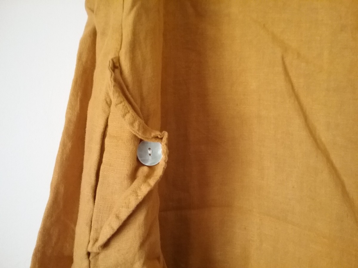 Vera Tucci Mustard Linen Tunic Top Size (UK 18-22) UK