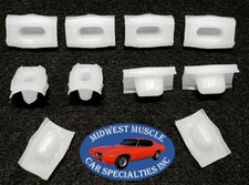68-69 Bonneville Body Side Belt Molding Bath Tub Style Trim Clips 10pcs TF
