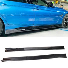 For BMW 320i 328i 330i 86" Side Skirt Extension Rocker Splitter Carbon Fiber