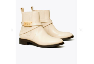 New! Tory Burch T-Hardware Chelsea Boots Dulce De Leche Size 7.5 M 