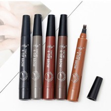 Tenedor 3D Microblading Tatuaje Tinta para Cejas Pluma Larga Duración Lápiz de Cejas Maquillaje