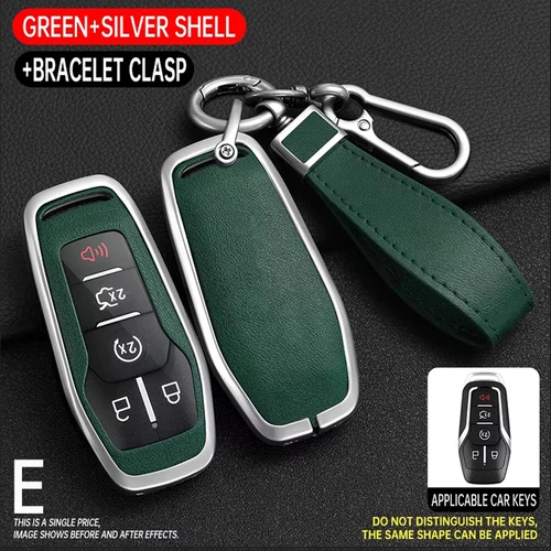 Funda Carcasa Llavero Mando a Distancia Coche Aleación Cuero Para Ford Mustang F-150 EXPLORER Zinc - Imagen 40 de 40