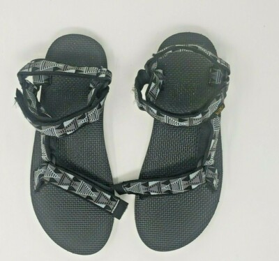 Teva Sport Original Strap Hiking Waterproof Hook Latch Sandals Sz 12 TEVA Mens 12 Athletic Water Sandals Shoes Black Hook Loop  main image 2