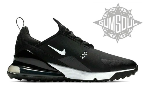 NIKE AIR MAX 270 SPIKELESS GOLF SHOE BLACK WHITE CK6483 001 sz 10.5