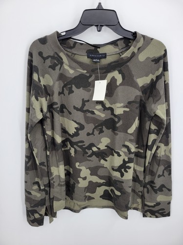 Sanctuary Sweatshirt Womens Small Camo Crew Neck Long Sleeve Pullover NWT