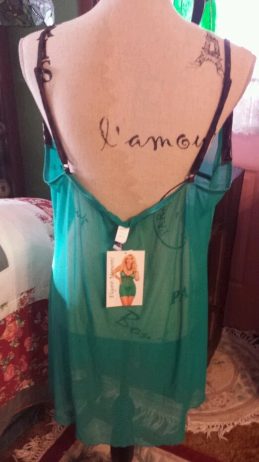NUEVO CON ETIQUETAS ♡ MOMENTOS ELEGANTES ♡ VESTIDO CORTO / BRAGAS VERDE CON ESTAMPADO ANIMAL ♡ Talla 3X Foto 3 de 4