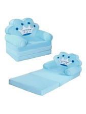 Kids Foldable Sofa Bed Princess Chair Toddlers 15.1x19.7x2.4"