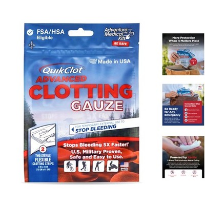 Kaolin Hemostatic Dressing by QuikClot - Essential First Aid Trauma Gauze