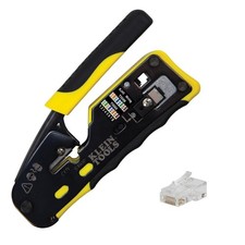 Klein Tools RJ45 Crimp Tool 80024 with 50 Pass Thru Plugs