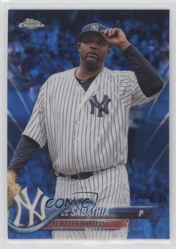 CC Sabathia #236 2018 Topps Chrome Sapphire card
