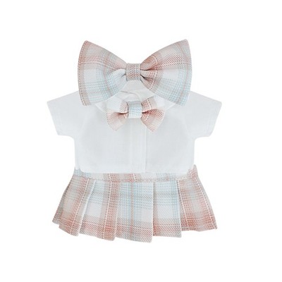 School Uniform Girl T-shirt Dress Suit Clothes for Ball Jointed Doll Dress Up N