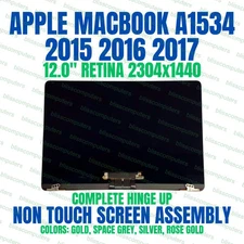 Apple MacBook A1534 EMC 2991 3099 Grey REPLACEMENT LCD Assembly Early 2016 2017