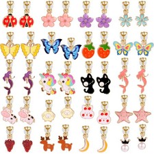 A chic set of 20 pairs clip on earrings for girls without Pierced Ears,Vibran...