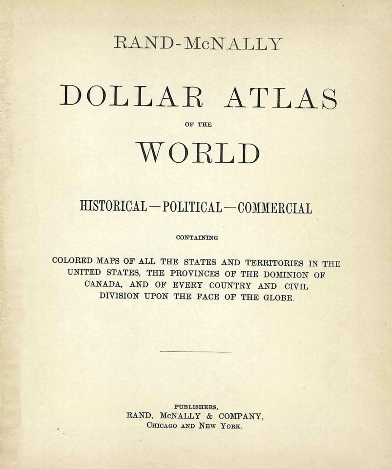 Mapa de JAPÓN 1899 fm 1900 Rand McNally Dollar Atlas Mundial, Marco/Estera VER DESCRIPCIÓN Foto 3 de 4