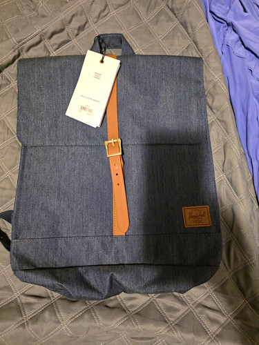 Herschel Supply Co. Large Blue Backpack Buckle & Zip, Adjustable Strap