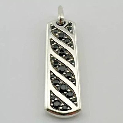 2 Ct Round Cut Lab Created Diamond Men's Pendant 14K White Gold Plated Silver
