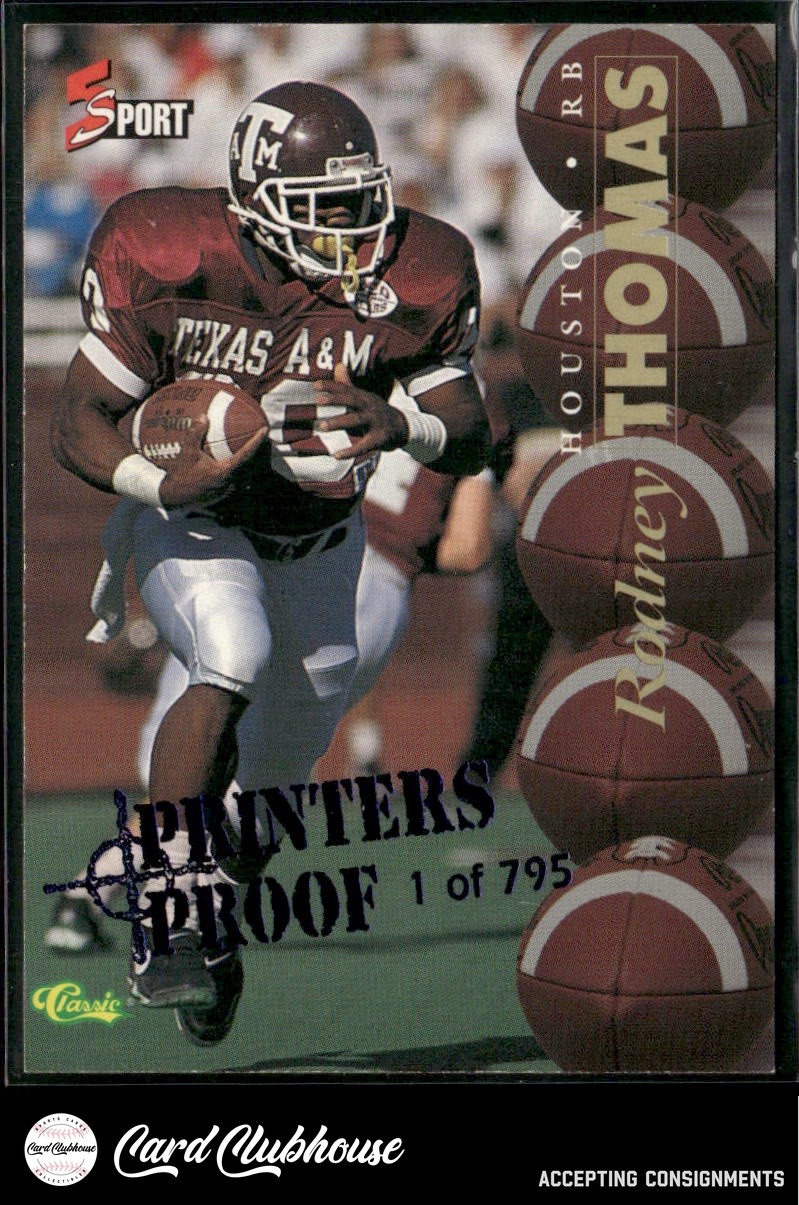 1995 Classic Five Sport Printer's Proofs #86 Rodney Thomas /795