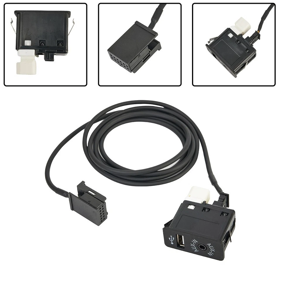 For BMW AUX USB Socket for E39 E53 X5 Z4 E85 E86 X3 E83 4 Pin Easy Fit Adapter - Image 2 of 4