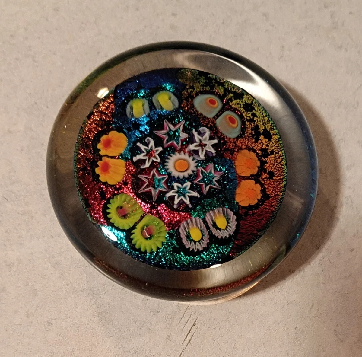 Dichroic Glass Paperweight In Glass Paperweights for sale | eBay