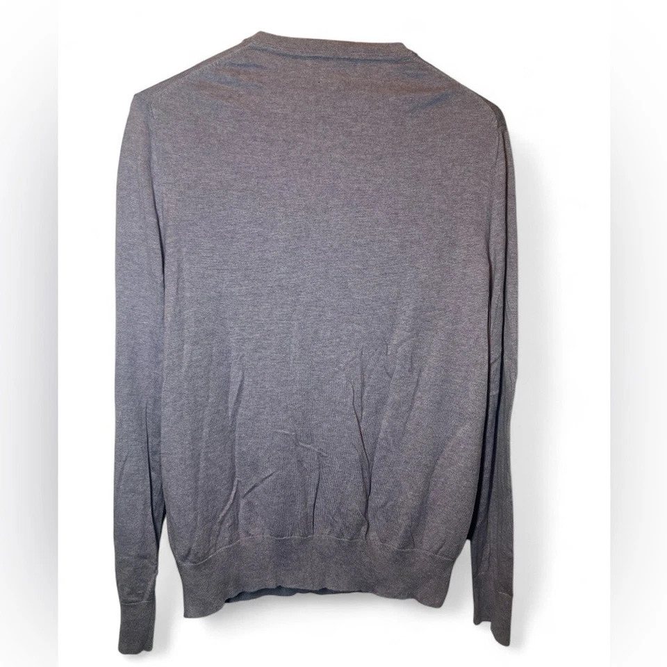 Banana Republic Luxury Blend V Neck Silk Cotton Cashmere Sweater Large Purple - Image 2 of 4