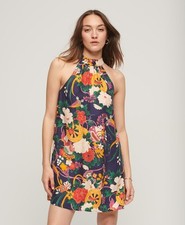 Image of Superdry Womens High Neck Sleeveless Mini Dress