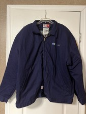 Big Bill Men  s FR Flame Resistant Cotton Work Jacket Navy 2XL-REG CL348IR9