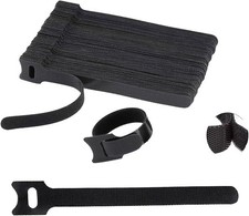 100 Pcs 6-Inch Reusable Hook and Loop Ties: Versatile Cable Management Solution
