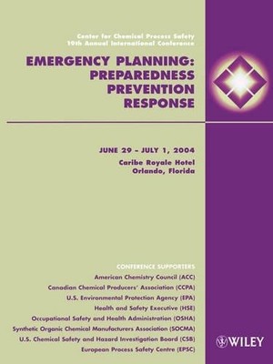 Emergency Planning by  CCPS (Center for Chemical Process Safety) - 9780816909544