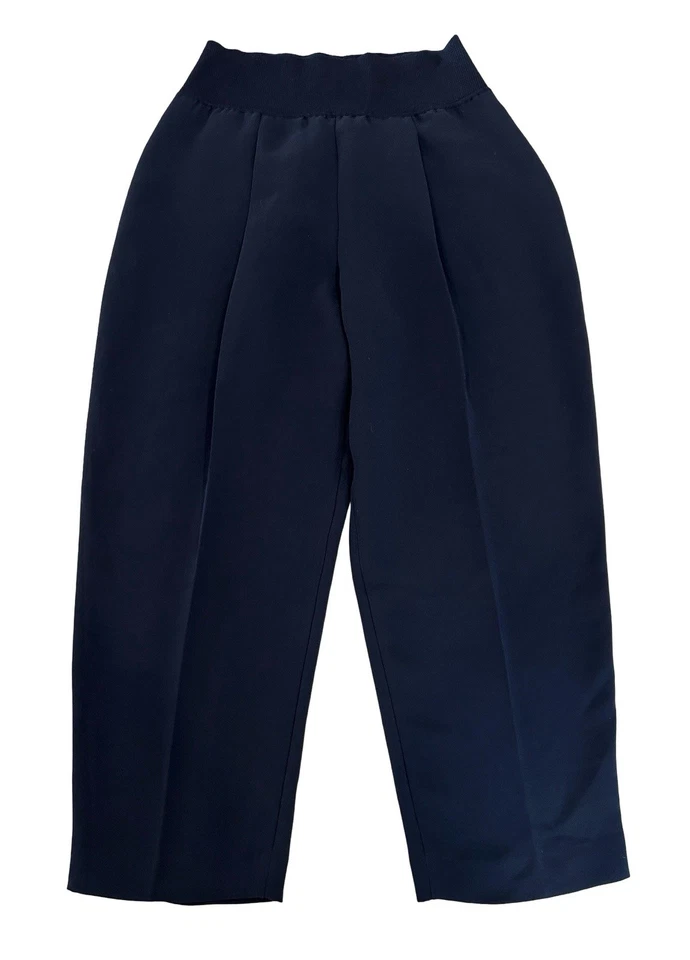 Theory 女式打褶踝裤海军蓝 12 码高腰内缝 26 英寸 — 第 2/4 张图片