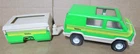 Vintage Tonka Van & Pop Up Tent Type Camper Trailer