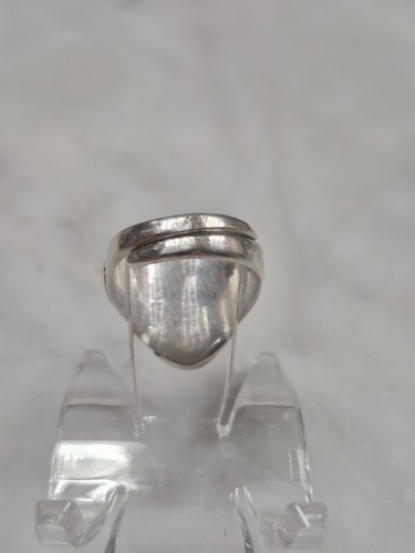 Vintage Sterling Silver 925 Filigree Ring w/ Red Coral Cabochon – Ornate - Picture 5 of 6