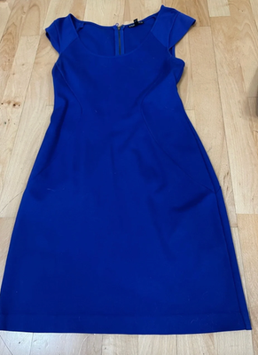 Express Royal Blue Cap Sleeve Midi Dress with Back Zip | eBay Express Royal Blue Cap Sleeve Midi Dress with Back Zip | eBay