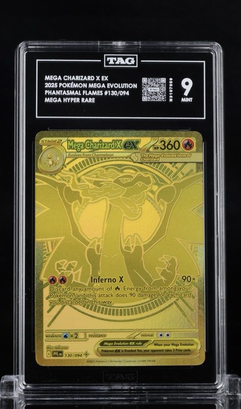 MEGA CHARIZARD X EX2025 POKÉMON MEGA EVOLUTIONPHANTASMAL FLAMES #130/094