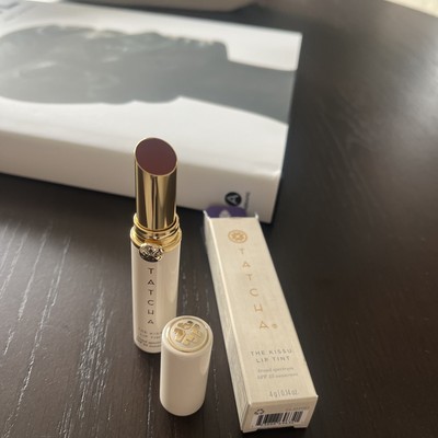 Tatcha The Kissu Lip Tint CAMELLIA Full Size .14oz Lip Balm Gloss SPF25 NEW